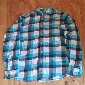 Men's Small flannel long sleeve button down shirt